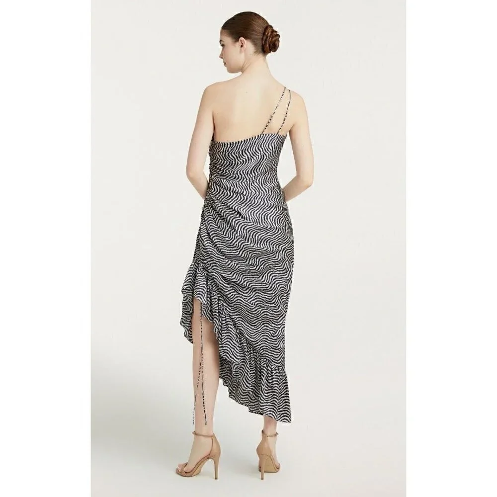 CINQ A SEPT Christel 100% Silk Dress Size 6 - Picture 3 of 10